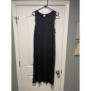 Dark grey mid length dress